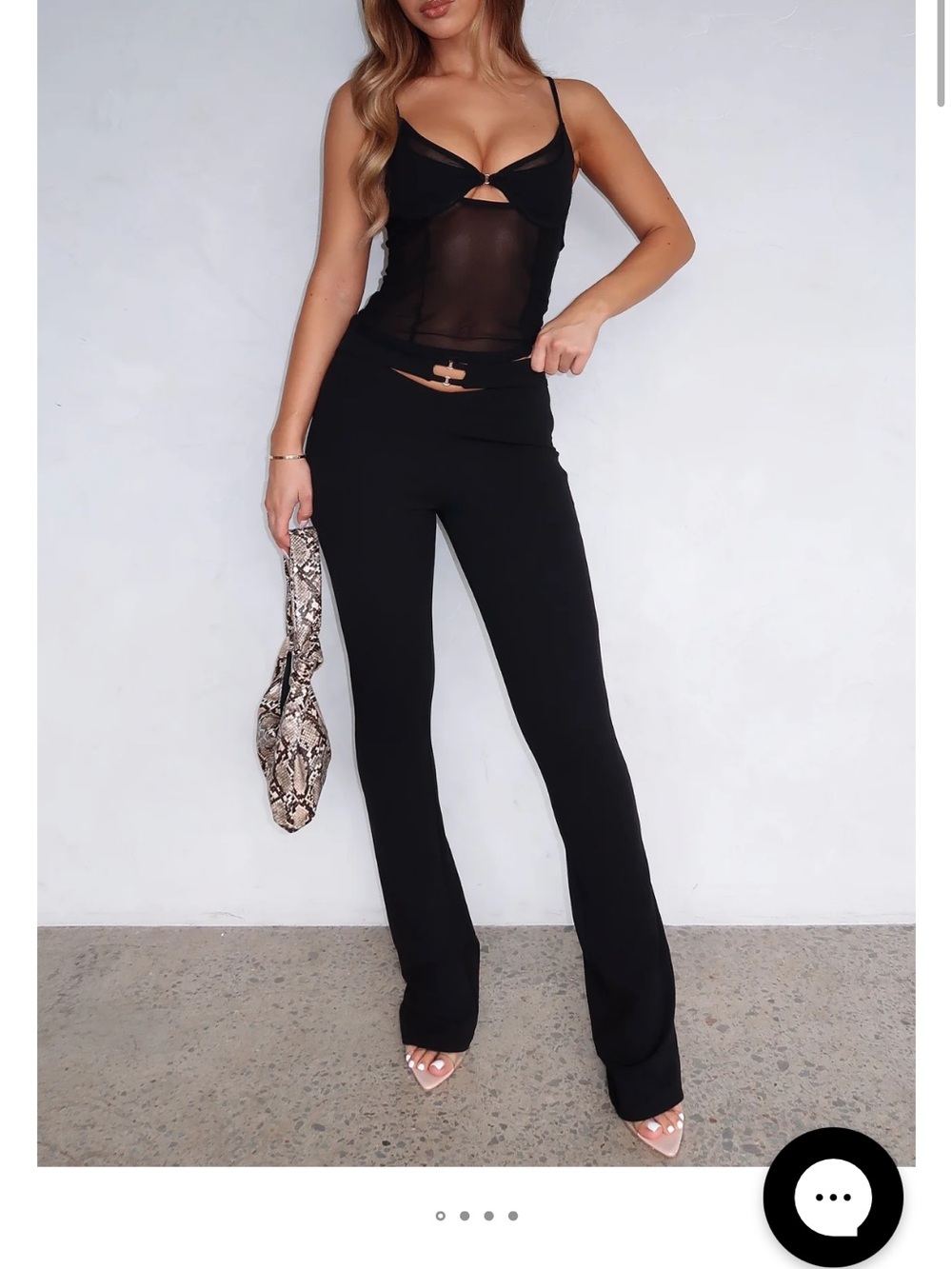 White Fox Boutique Forever Tonight Black Flare Pants